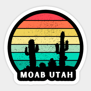 Moab Utah retro sunset Sticker